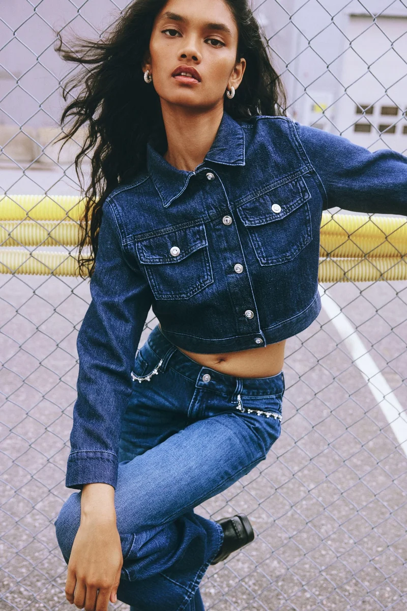H&M Cropped denim jacket